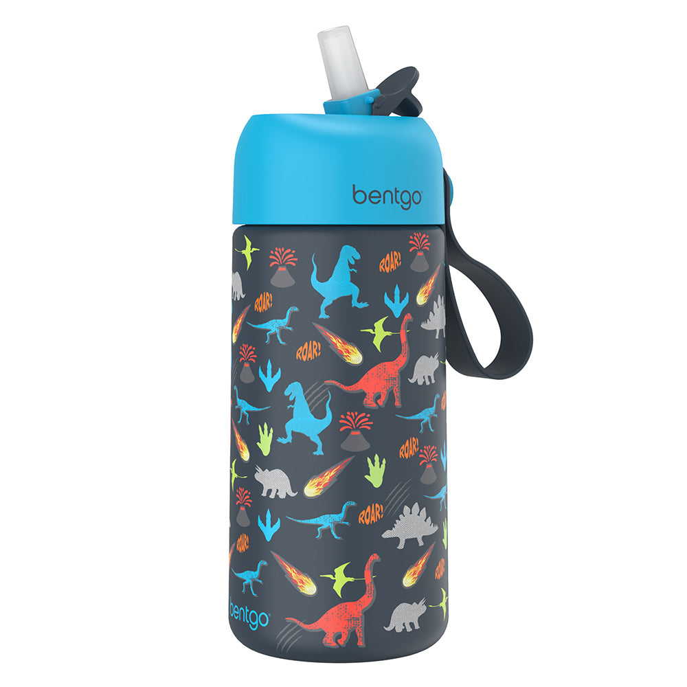 bentgo-kids-stainless-steel-insulated-water-bottle-12-hour-cold-no-spill-bite-si image 1
