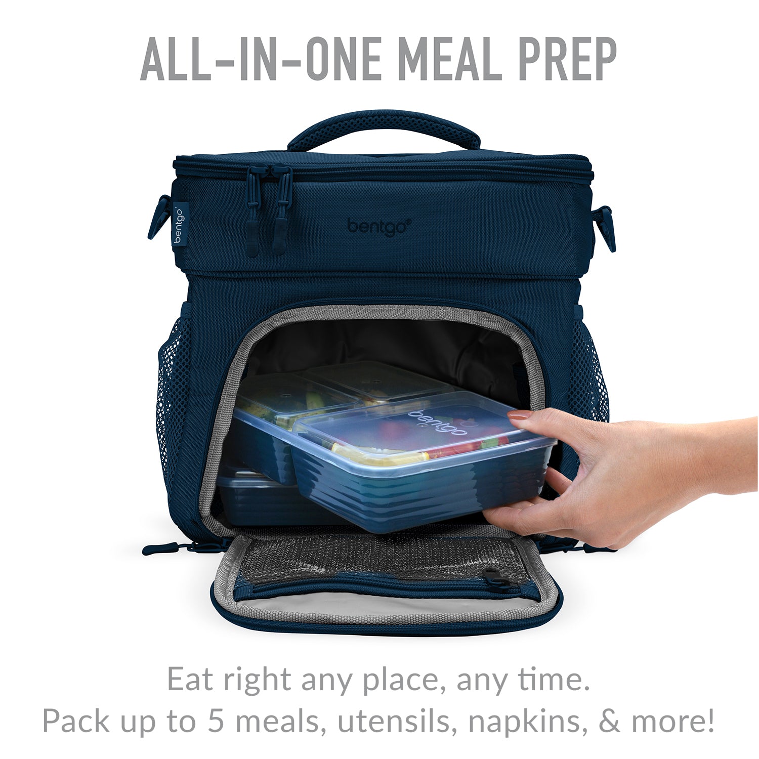 bentgo-prep-deluxe-multimeal-bag-60-piece-meal-prep-container-set-sand image 2
