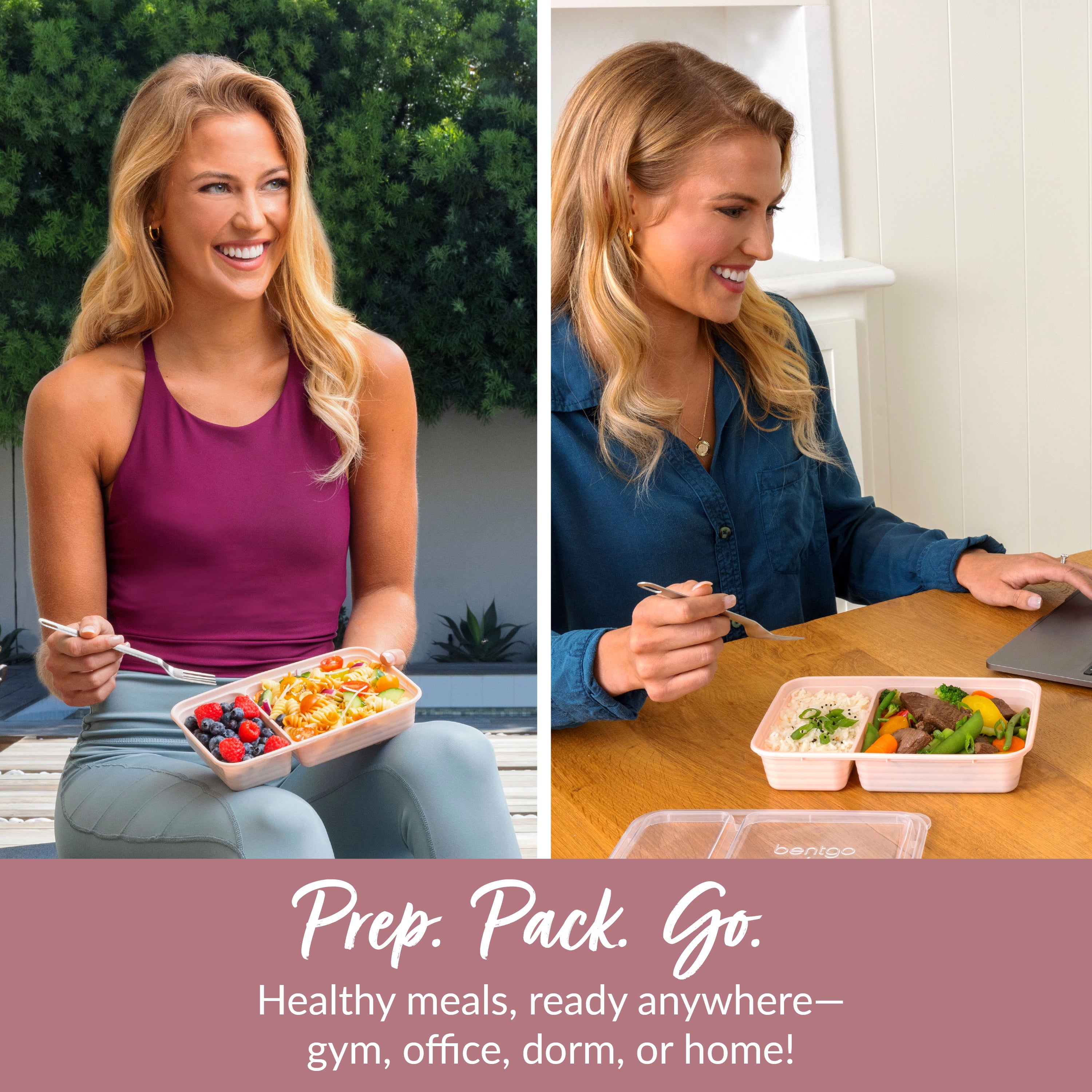bentgo-prep-2-compartment-meal-prep-containers-20-piece-set-10-reusable-3-cup-tr image 3