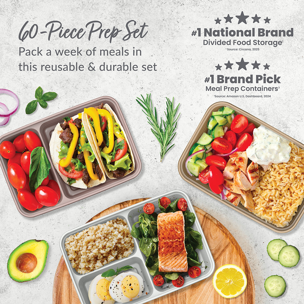 bentgo-prep-60-piece-meal-prep-kit-30-microwave-freezer-safe-trays-with-custom-f image 2