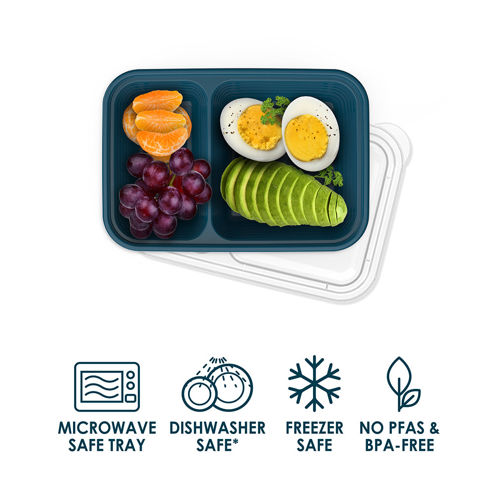 bentgo-prep-2-compartment-snack-containers-20-piece-set-10-trays-10-lids image 3