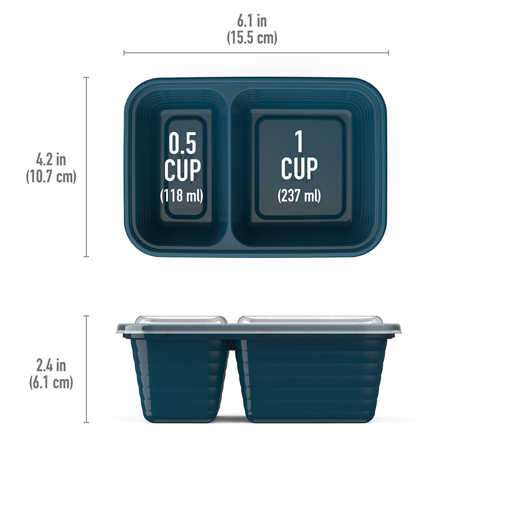 bentgo-prep-2-compartment-snack-containers-20-piece-set-10-trays-10-lids image 7