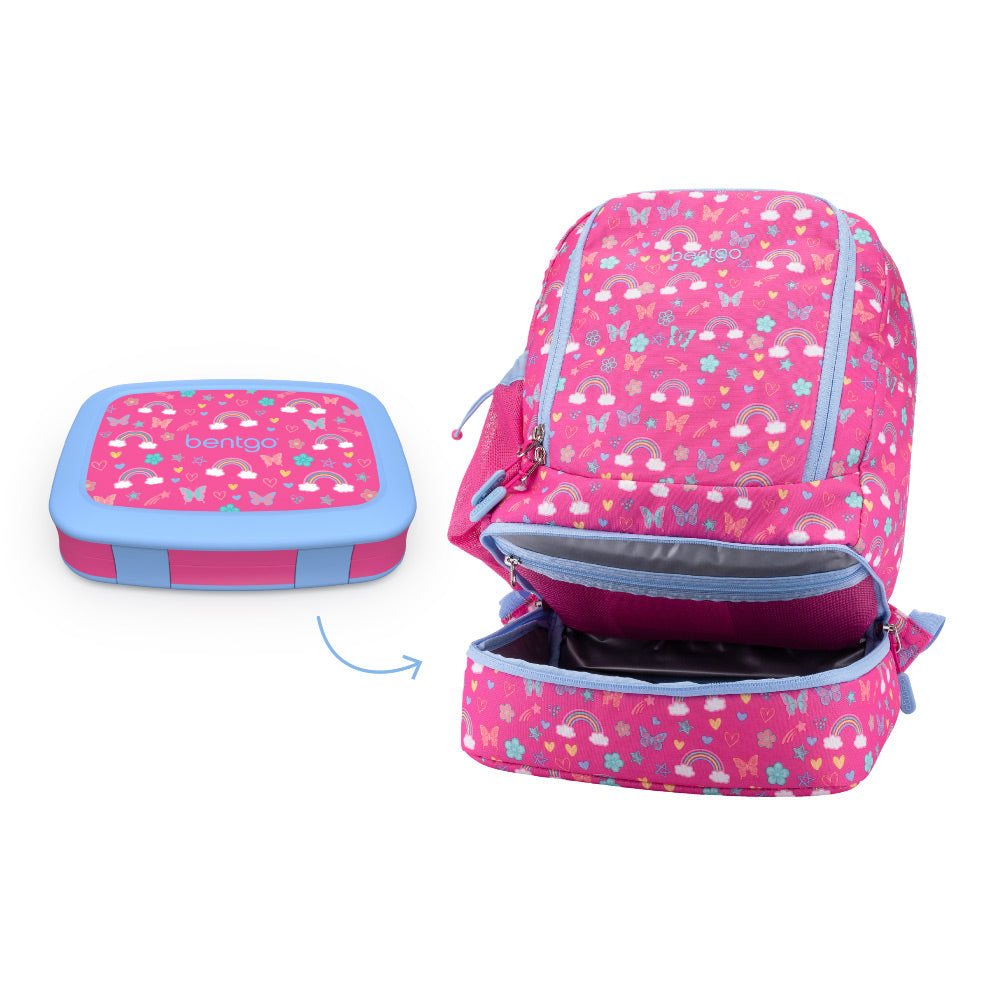 bentgo-kids-prints-lunch-box-2-in-1-backpack-lunch-bag-bundle-5-compartment-leak image 2