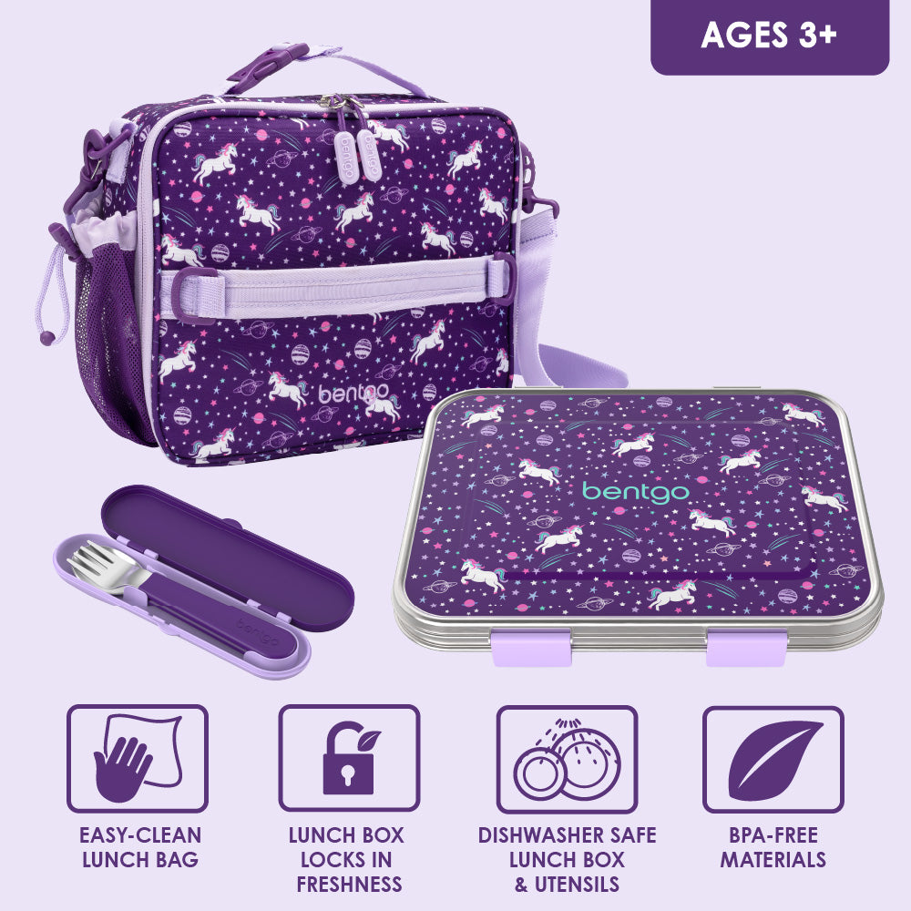 bentgo-kids-stainless-steel-lunch-set-stainless-lunch-box-prints-lunch-bag-match image 3