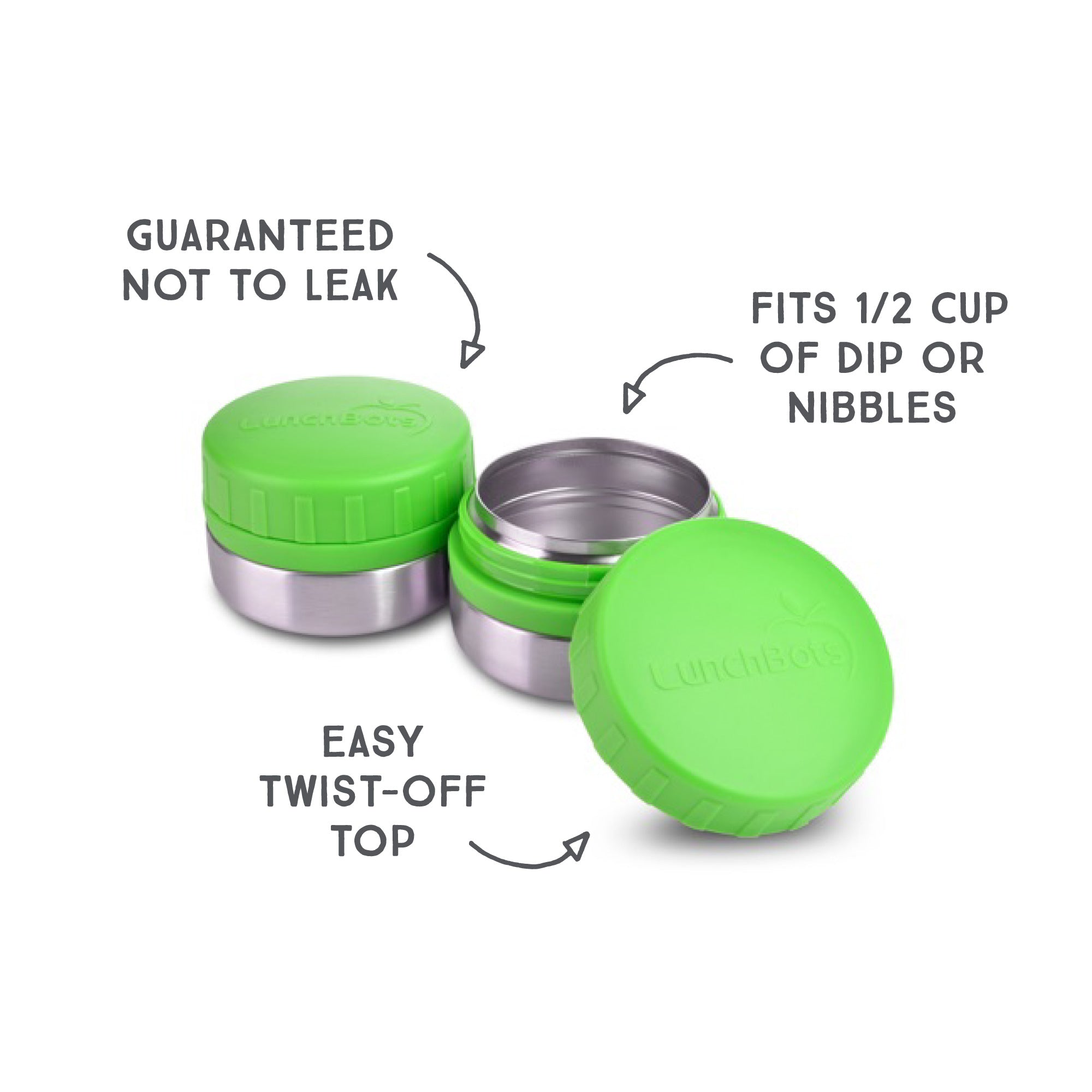 lunchbots-rounds-4-oz-leakproof-stainless-steel-dip-and-snack-containers-set-of- image 7