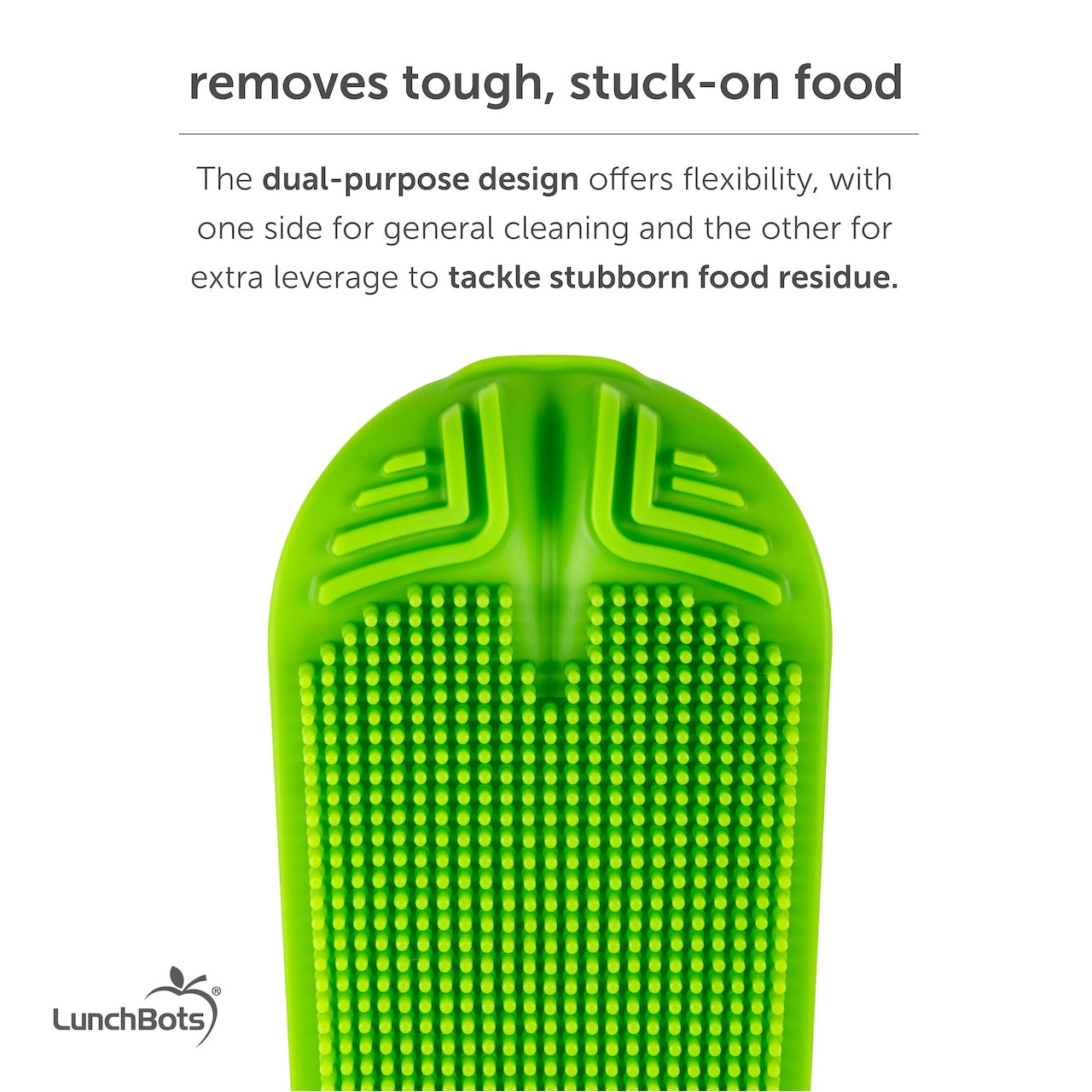 lunchbots-platinum-silicone-food-scrubber-dual-sided-dish-pan-and-produce-brush- image 5