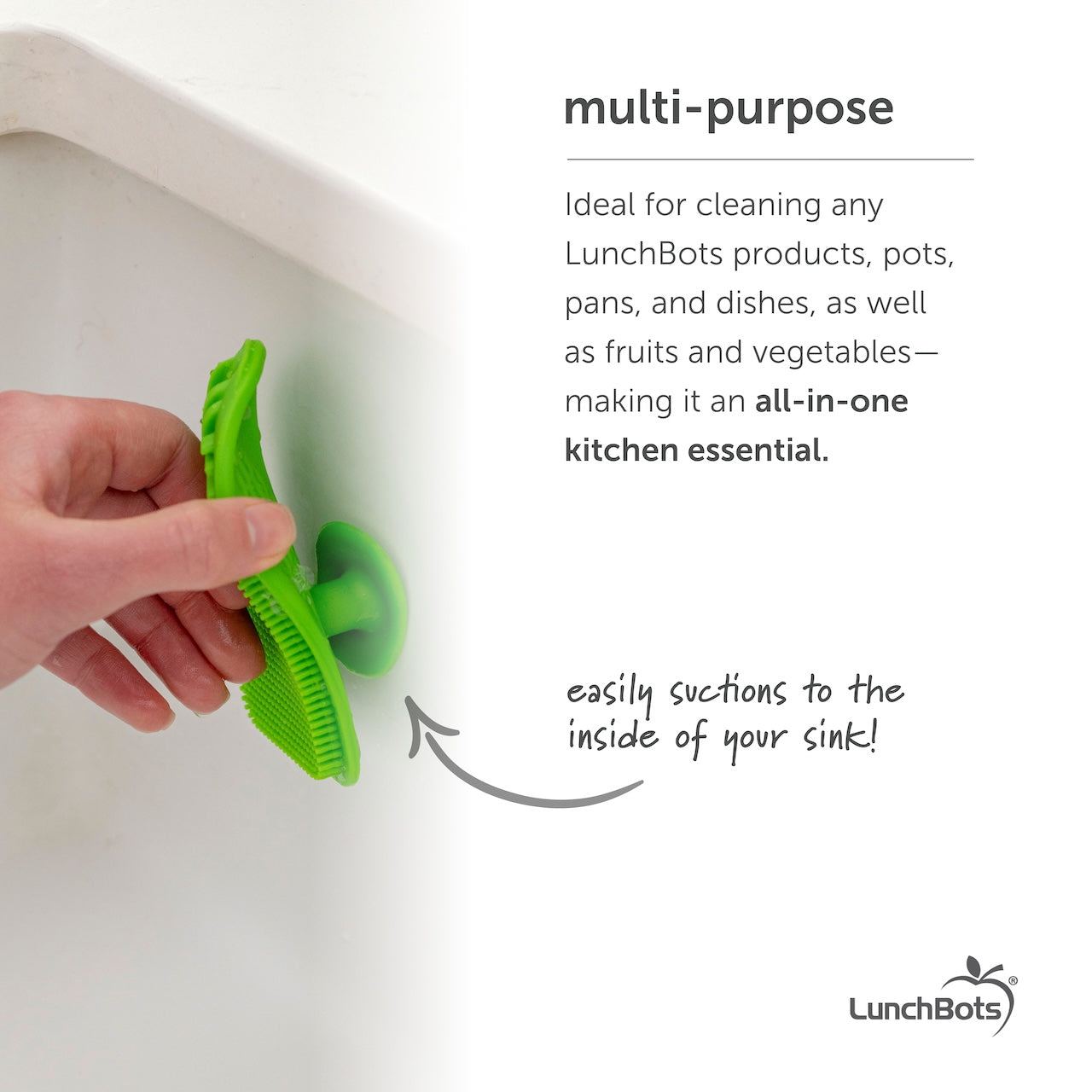 lunchbots-platinum-silicone-food-scrubber-dual-sided-dish-pan-and-produce-brush- image 6