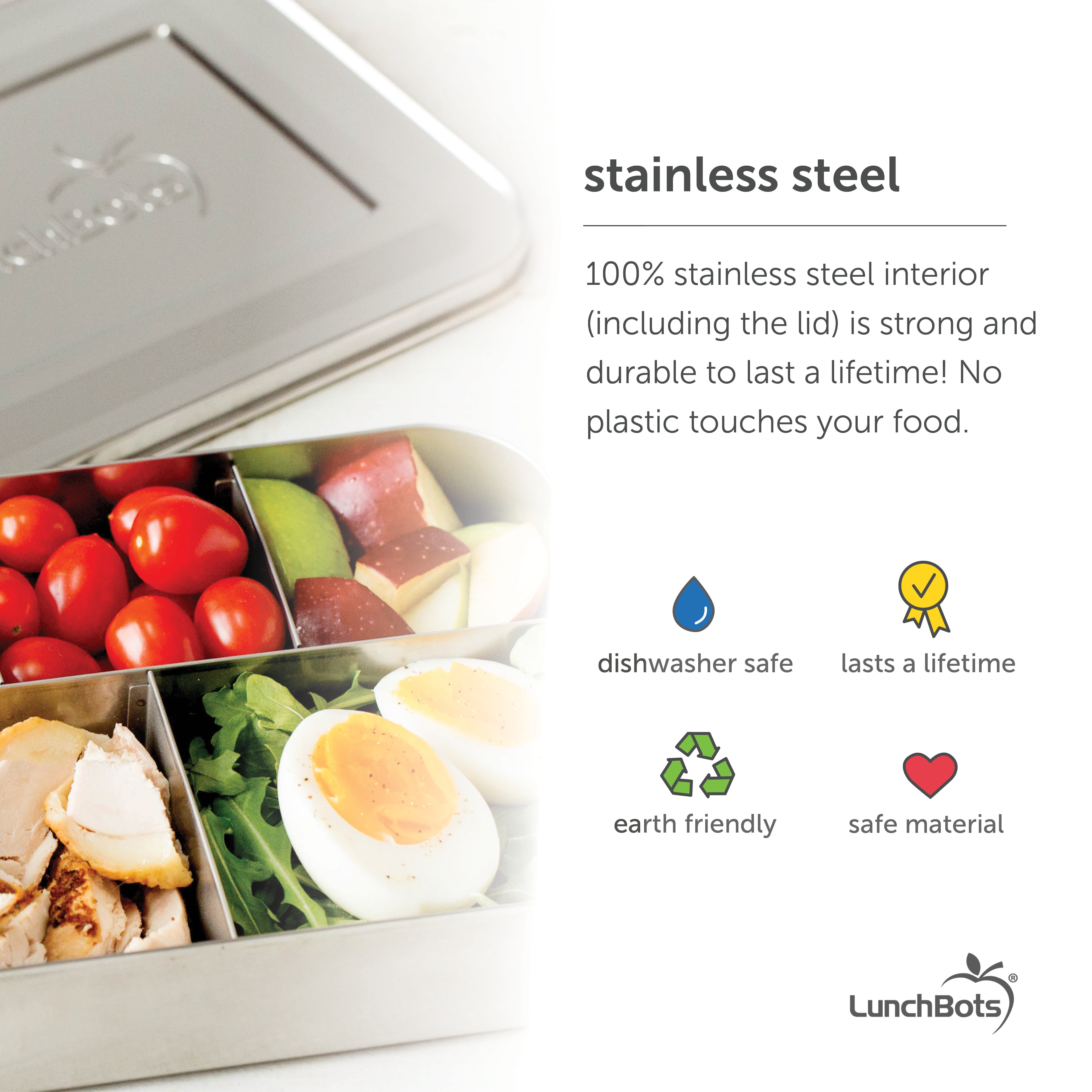 lunchbots-large-trio-stainless-steel-bento-box-3-compartments-for-full-sandwich- image 8