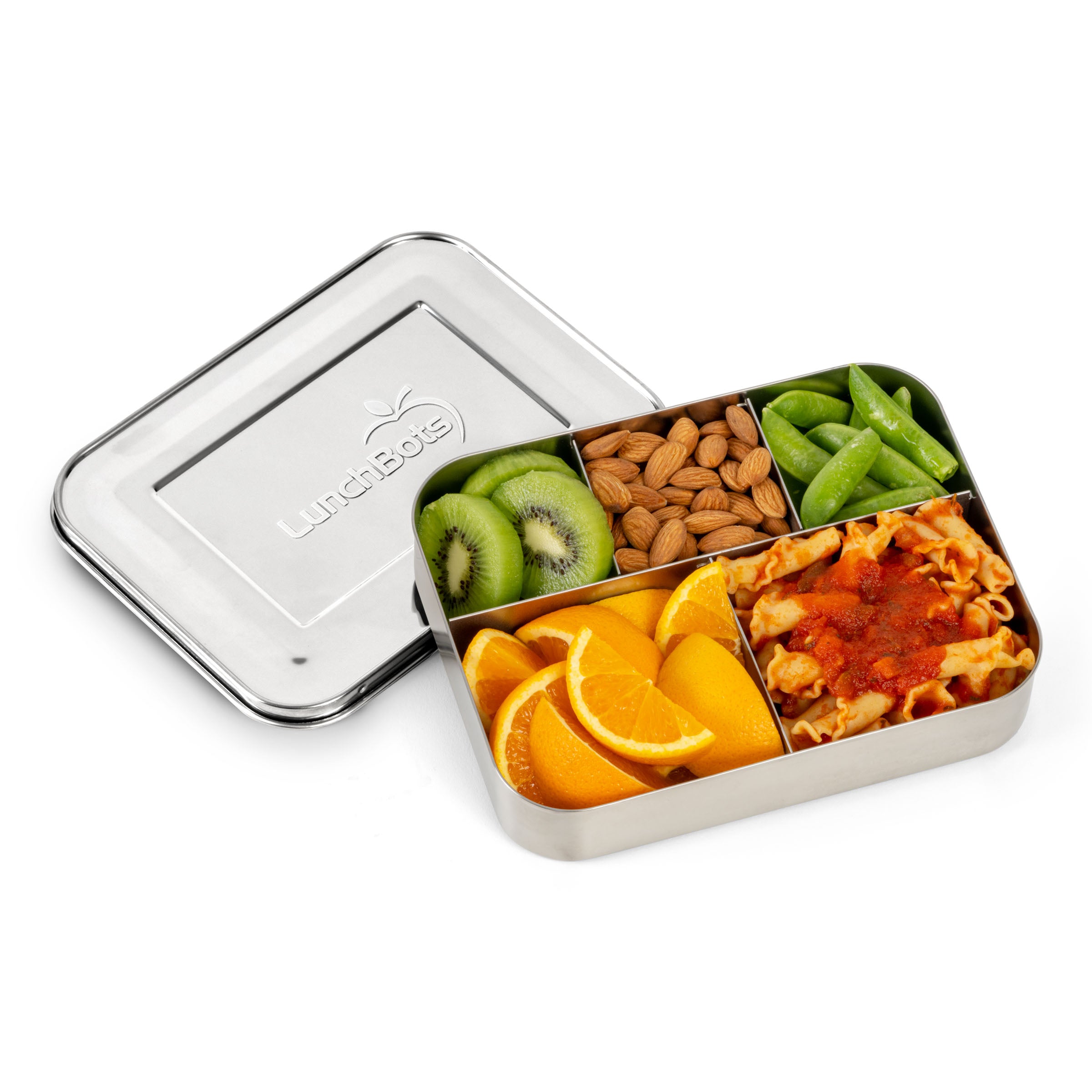lunchbots-large-cinco-5-compartment-stainless-steel-kids-bento-box image 2