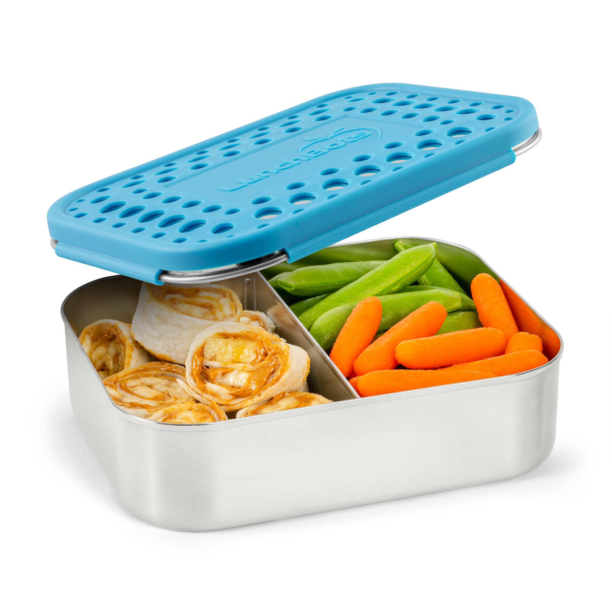 lunchbots-medium-duo-stainless-steel-bento-box-2-equal-sections-for-sandwich-sid image 3
