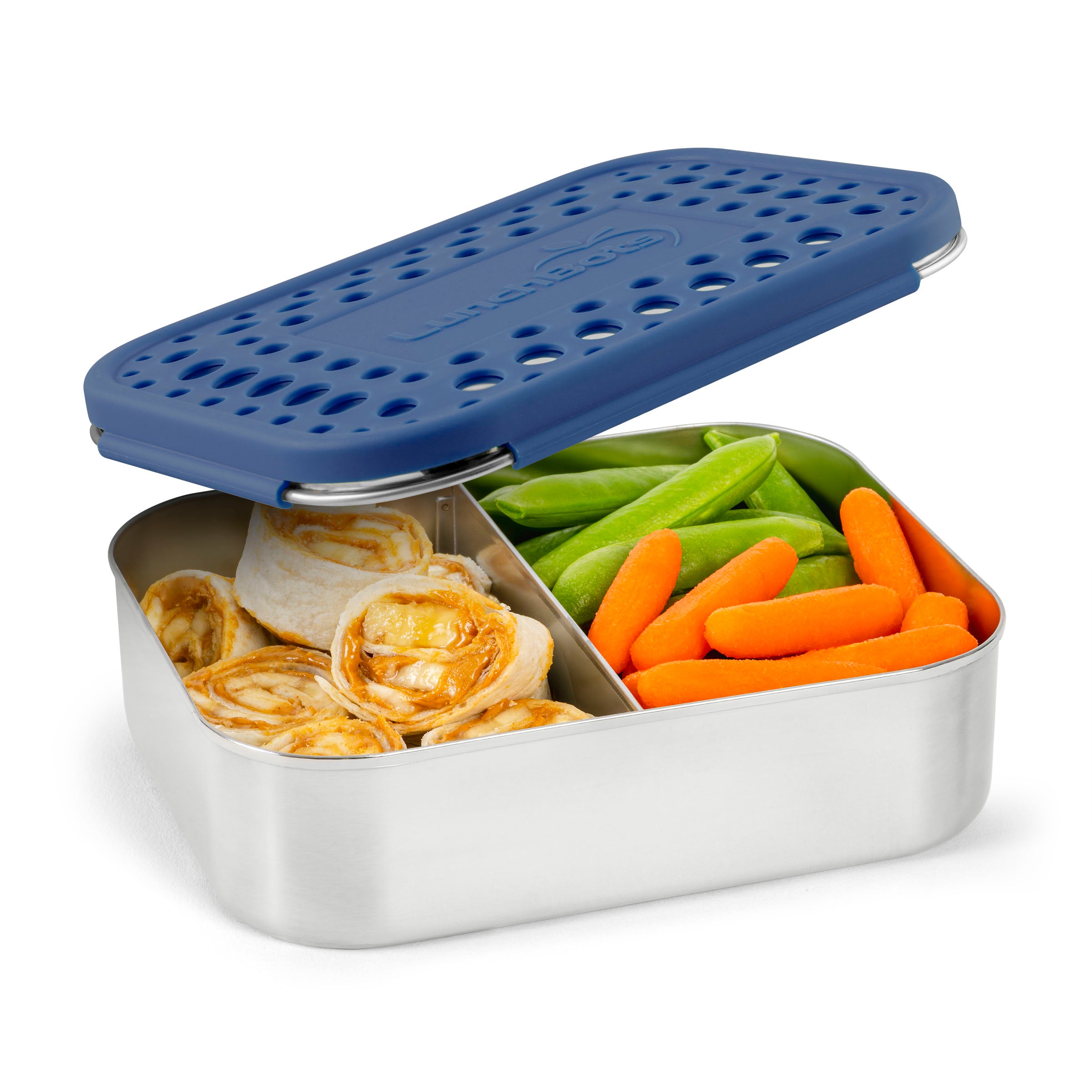 lunchbots-medium-duo-stainless-steel-bento-box-2-equal-sections-for-sandwich-sid image 4