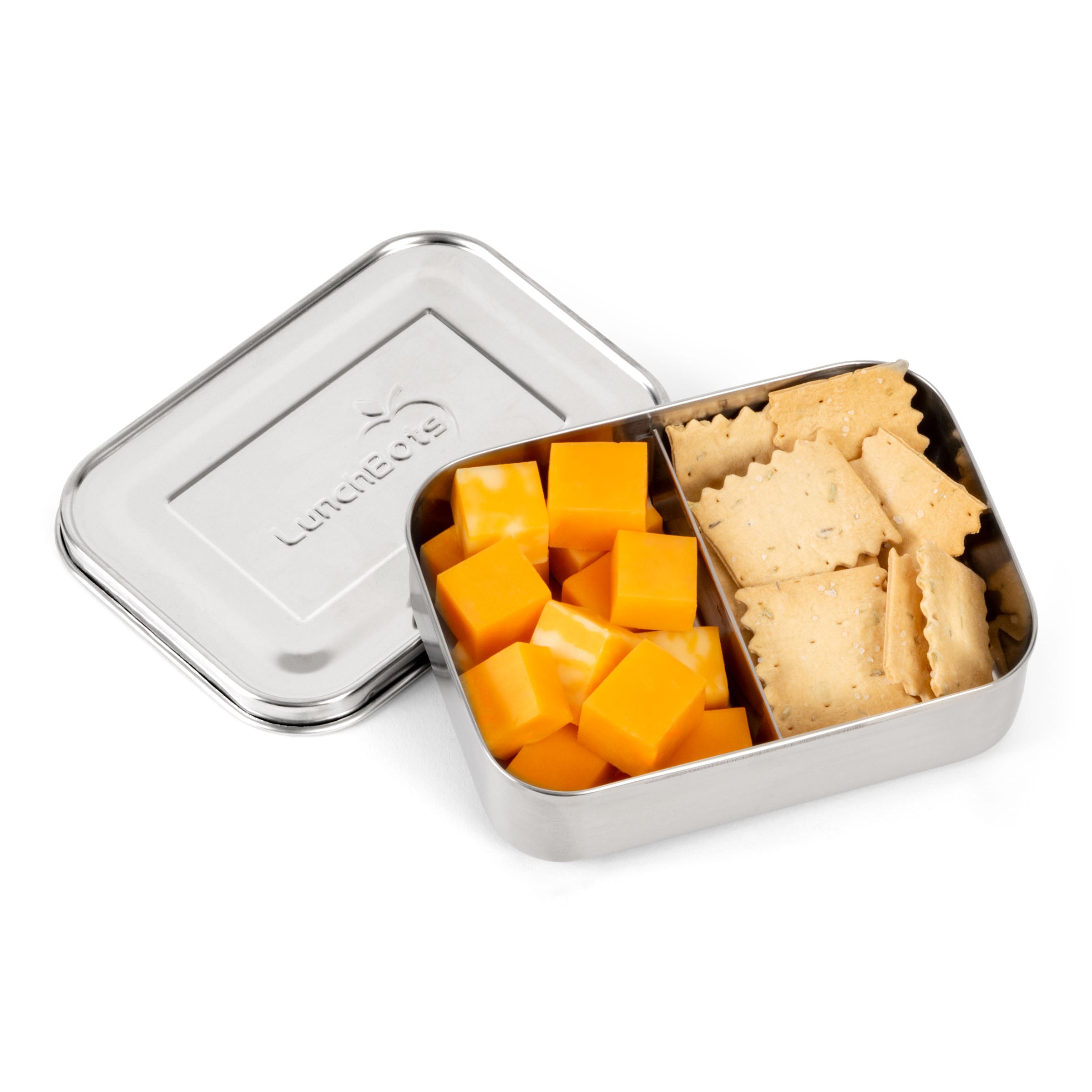lunchbots-small-snack-packer-stainless-steel-bento-box-two-compartment-snack-con image 3