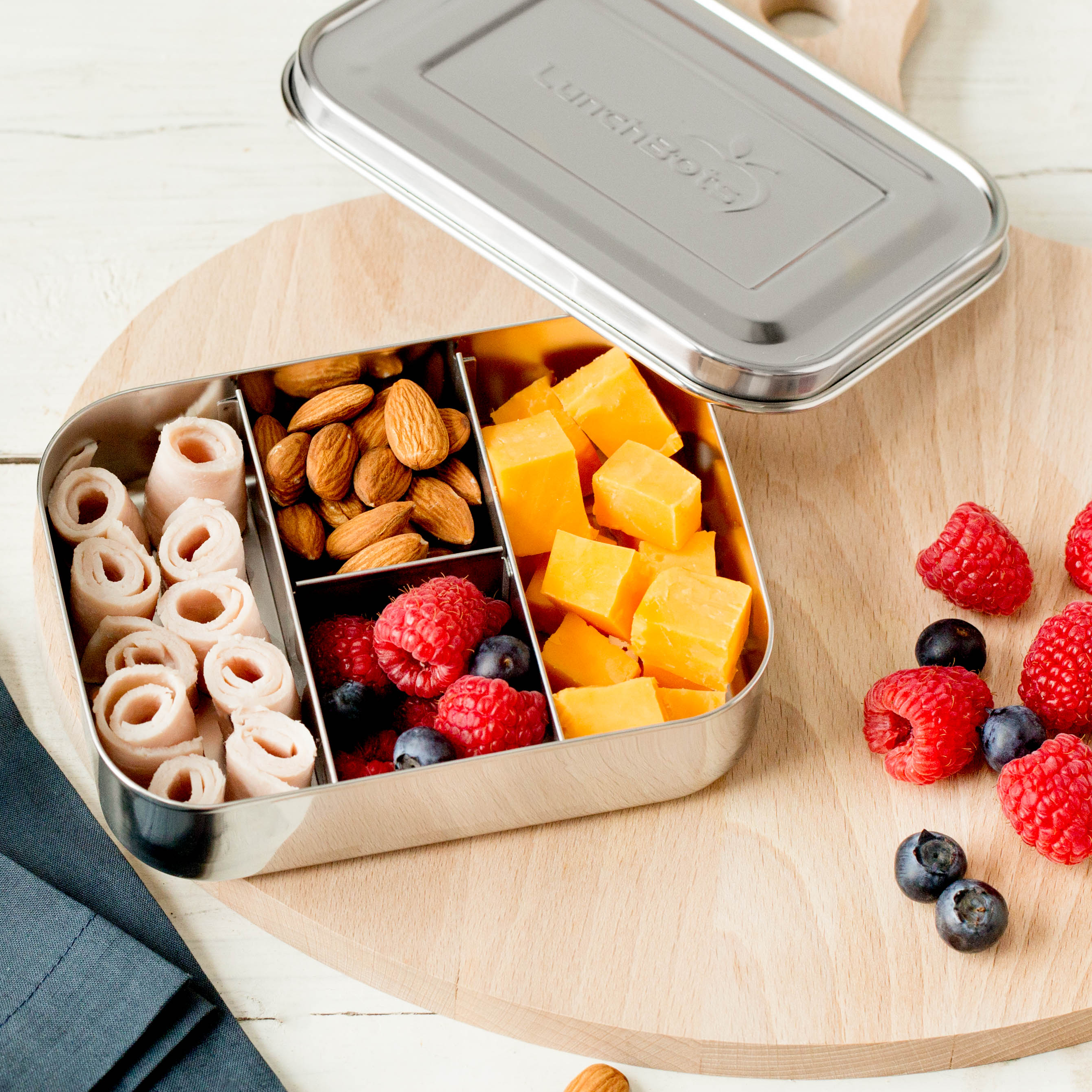 lunchbots-small-protein-packer-stainless-steel-toddler-bento-snack-box-4-compart image 4