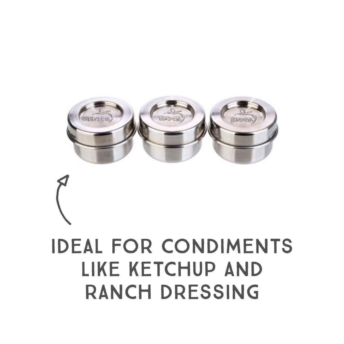 lunchbots-dips-1-5-oz-all-stainless-condiment-containers-set-of-3-leakproof-scre image 1